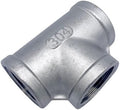 1/8" 1/4" 3/8" 1/2" 3/4" 1" 2" 3" BSP NPT Female Tee 3 Ways Splitter Stainless Steel Pipe Fitting Connector Coupler (Color : BSPT SS304, Size : 3/4") by Unknown