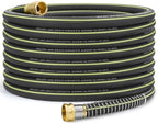 Flexible Rubber Garden Hose 75ft, 5/8" Hybrid Rubber Hose Heavy Duty by Wurzberge
