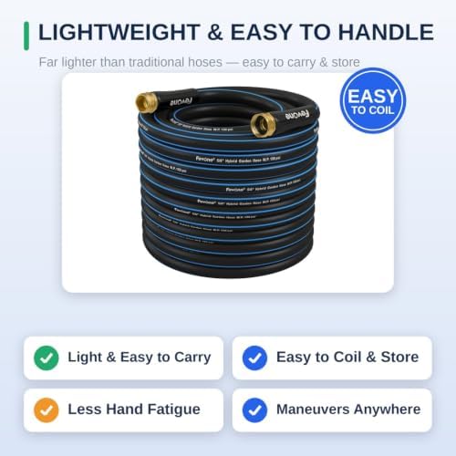 FEVONE Kink Free Garden Hose 75 ft, Heavy Duty Water Hose - Image 5