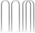 AAGUT U Shaped Garden Stakes 6 Inch, Galvanized Landscape Staples for Tube by AAGUT