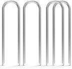 AAGUT U Shaped Garden Stakes 6 Inch, Galvanized Landscape Staples for Tube by AAGUT