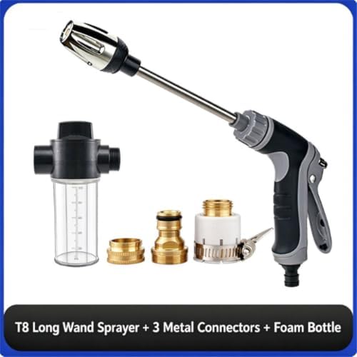 Long Wand Car Wash Water Gun for Standard Garden Hose (T8-GUN-SB-M3C-022) - Image 2