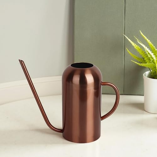 Vintage Style Watering Can with Long Spout, 50.7 Fl Oz (1500 Ml) Copper Stainless Steel, Perfect for Indoor Plants and Arrangements - Image 2