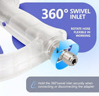 5000 PSI Pressure Washer Gun with Self-Locking Quick Connect, 360° Rotating 3/8" Plug, M22-14mm M22-15mm Adapters, 5 Nozzle Tips, High Pressure Short Power Washer Trigger Gun for Car Wash Cleaning - Image 2