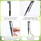 50 Pcs 12.8 Inch Drip Irrigation Stakes with 360 Degree Sprayer Emitters and Sprinkler Extension Riser for 1/4 Inch Drip Tubing Micro Sprinkler Heads Stakes for Garden Watering System, Red - Image 4