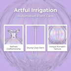 6 PCS Plant Watering Globes, Transparent Glass Self Watering Globes, Iridescent Decorative Automatic Plant Waterer, Indoor and Outdoor Plant Watering Devices for Potted Flowers and Green Plants - Image 6