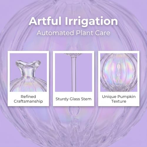 6 PCS Plant Watering Globes, Transparent Glass Self Watering Globes, Iridescent Decorative Automatic Plant Waterer, Indoor and Outdoor Plant Watering Devices for Potted Flowers and Green Plants - Image 6