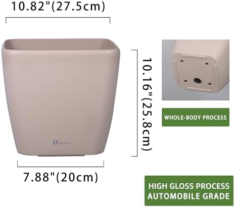 Dexceder 11x10 Self Watering Planter (Taupe Matte) - Image 3