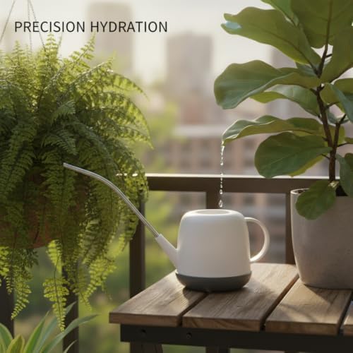 Long Spout Watering Can for Indoor Plants, Durable PP Plastic Pot Waterer with Precision Flow Control for Hanging Baskets and Dense Foliage - Image 2
