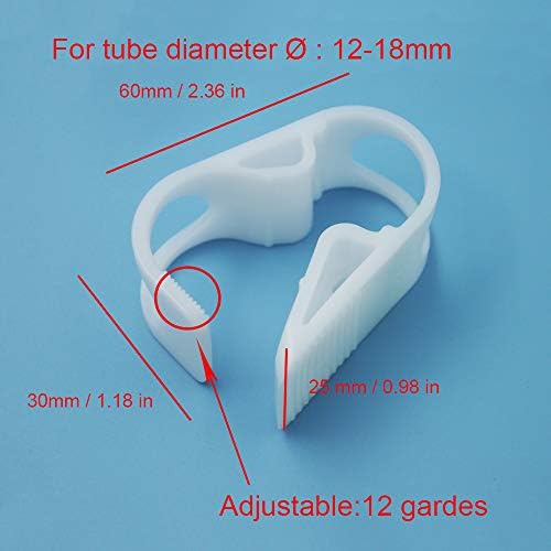 Plastic Tubing Clamps Flow Control Hose Clamp Tube Laboratory Pinch Valve Syphon Pipe Holder 50pc Pack (50, 12-18mm/0.472''-0.708'') - Image 2
