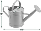 Classic Shiny Galvanized Metal Watering Can, Easy-Pour, Indoor and Outdoor, 1.3 gal, Shiny Galvanized Metal - Image 6