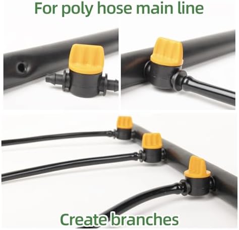 1/4" PVC Hose Barb Connector Coupling Valve Automatic Drip Irrigation Connectors Garden Watering System Water Pipe(50PCS VALVE COUPLING) - Image 5