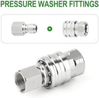 TAISHER 6PCS 304 Stainless Steel 1/4" Female NPT High Pressure Washer Quick Connect Coupler for Pressure Washing Gun Hose Accessories - Image 5