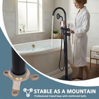 Generic Standing High Flow Shower Faucets with Hand Sprayer Gooseneck - Image 5