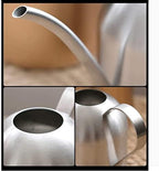Watering Can Water Can Long Mouth Watering Can Green Plant Stainless Steel Gardening Tool Watering Can Watering Can Indoor Plants(Silver,900ML) - Image 4