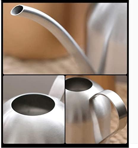 Watering Can Water Can Long Mouth Watering Can Green Plant Stainless Steel Gardening Tool Watering Can Watering Can Indoor Plants(Silver,900ML) - Image 4