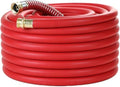 Guitrees Garden Hose 75FT x 5/8”, Heavy Duty Rubber Hose, Water Hose with Five-Layered Braiding, Hot/Cold Water, 1000PSI Burst, 200PSI Working (Red) by Guitrees