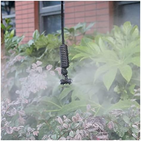 Garden Drip Irrigation System Accessories 5 Cross Fog Nozzles Water Mist Pressure Sprayer Cooling Mist System Black with Drip-Proof Irrigation Garden Irrigation 4/7 Mm Hose - Image 6