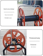 Heavy Duty Metal Garden Hose Reel, Wall Mountable for 1/2 3/4 1 Inch Hoses, Portable Hose Organizer for Lawn Watering & Cable Storage,2cm/0.7in - Image 7