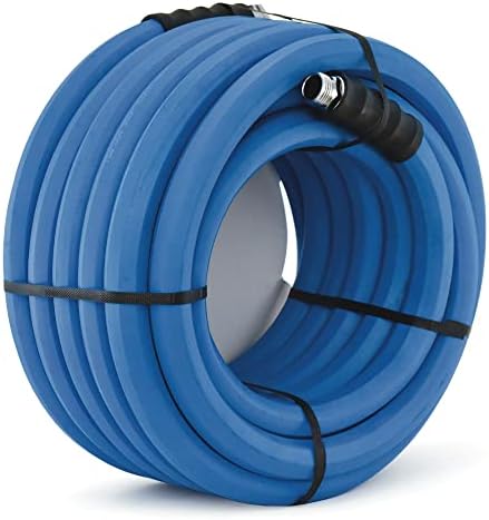 BluSeal Hot/Cold Water Rubber Garden Hose, 100% Rubber, Ultra-Light, Super Strong, 500 PSI, 50F to 190F Degrees, High Strength Polyester Braided (5/8" x 25') - Image 2