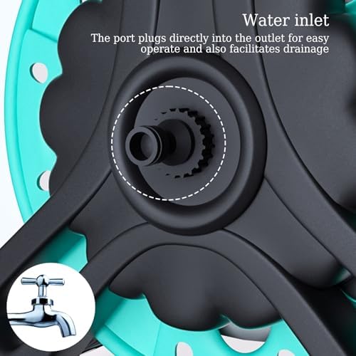 Portable Hose Reels for Outside, Water Hose Retractor with Twisting Handle for Plants Lawn Farm Patio Watering, Floor Mounted Garden Tool - Image 6