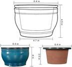 Self Watering Pot for African Violets Indoor Outdoor Plants, 6 inch, Teal - Image 3