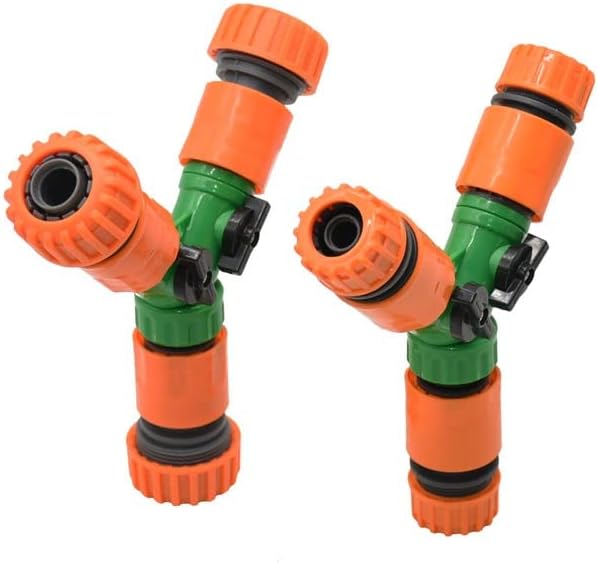 FMURY 1/2" 3/4" 2-Way Tap 16mm 20mm Hose Garden Tap Y Water Splitter Irrigation Tube Splitter 1pcs(1/2) - Image 3