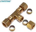 LTWFITTING 1/2-Inch OD Compression Tee,Brass Compression Fitting(Pack of 70) - Image 2