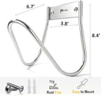 JBscoop Garden Hose Holder Stainless Steel Small Wall Mount Garden Hose Hook, Ideal for Water, Air, Hydraulic Hose, Ropes, Extension Cords Heavy Duty & Rust Proof Set of 2 - Image 3
