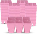 Epic Gardening Reusable Seed Starter Tray - Easy Watering Seed Starting Trays - Gardener Friendly Plant Trays for Seedlings | UV-Treated & BPA-Free -6-Cell Seed Starting Trays - 48 Trays/Pink by EpicGardening