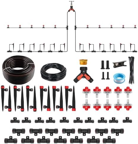 Anleolife 100FT Drip Irrigation Kit, All-in-One Quick-Connect System by AAnleolife