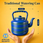 African Delights Kids Watering Can - 1 Gallon Plastic Colorful Watering Jug - Toddler Watering Can - Made in Africa - Lota for Bathroom Blue/Gray - Image 5