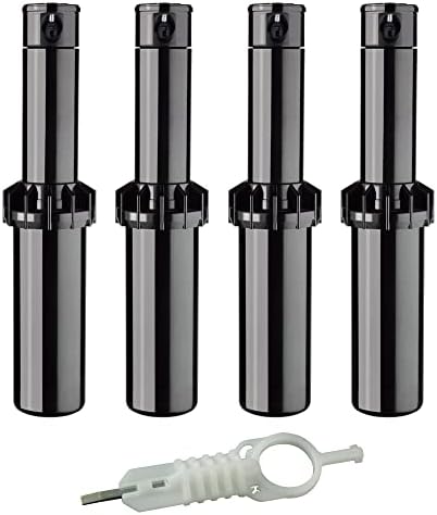K Rain RPS Select 3/4" Gear Drive Rotor 5" Pop-Up | 25' - 46' Spray Distance, 4 Selectable Built-in Nozzles, 40° - 360° Arc Spray Pattern | Includes Adjustment Key (4 Pack) by K-Rain