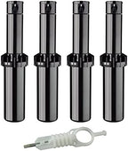 K Rain RPS Select 3/4" Gear Drive Rotor 5" Pop-Up | 25' - 46' Spray Distance, 4 Selectable Built-in Nozzles, 40° - 360° Arc Spray Pattern | Includes Adjustment Key (4 Pack) by K-Rain