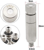 50pcs/pack Misting Nozzles, Brass Replacement Heads for Outdoor Cooling System, High Pressure Atomizing Sprayer with Filter for Patio Lawn, 10/24 UNC(Silver,0.1mm) - Image 2