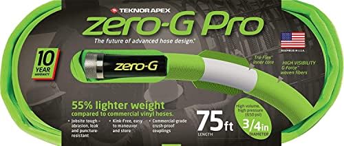 zero-G Lightweight Kink-Free Garden Hose (3/4" x 75ft 2-Pack) by TeknorApex