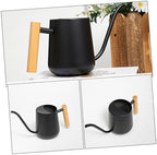 Stainless Steel Watering Can and Wooden Handle with Long Spout 1000ml - Image 3