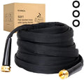 Lightweight Flat Garden Hose 50 FT, 3/4" GHT Flexible Water Hose, Kink Free & Durable 800D Fabric, Portable 50ft Garden Hose for Lawn, Yard, Car Wash by KAINGA