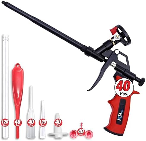 Expanding Spray Foam Gun, 40 Insulation Dispensing Guns + 360 Extenders by ixirpro