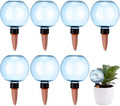 8 Pcs 17 oz Plant Watering Globes with Terracotta Self Watering Planter Insert Plastic Clear Self Water Bulbs for Indoor Outdoor Automatic Drip Irrigation Water Devices (Blue) by LOYIM