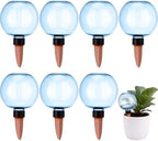 8 Pcs 17 oz Plant Watering Globes with Terracotta Self Watering Planter Insert Plastic Clear Self Water Bulbs for Indoor Outdoor Automatic Drip Irrigation Water Devices (Blue) by LOYIM