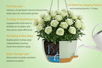 Hanging Planters, 3-Pack 10 Inch Self-Watering Pots with Drainage Holes and Chains, Matte Plastic Planters for Indoor/Outdoor Plant（Green Brown） - Image 3