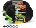 Flat Soaker Hose 100FT for Garden, 2Pack 50FT Upgrade Drip Irrigation Hose with Anodized Metal Ends and Heavy Duty Double-Layer, Leakproof & Flexible Water Saving 80% Hose for Lawn, Beds, Vegetable by Unknown