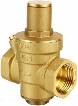 Focket Water Pressure Regulator, Heavy Duty Brass 1in Adjustable Pressure Reducing Valve, RV Water Regulator with Gauge for Garden Hose Drip Irrigation Home Appliances Pipe - Image 4