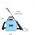 VIDAGARVIS Electric 1gallon, Outdoor, Indoor, VidaGardening, Ideal for Pest Control, Watering, Plant Watering Can, House Plant Watering Can, Car Washing, 4hours Battery Life (Blue) - Image 2