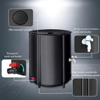 Collapsible Rain Barrel 100-Gallon, Portable PVC Rainwater Collection Tank with Spigots and Overflow Kit, Foldable Water Storage Container for Garden, Lawn and Outdoor Use - Image 7