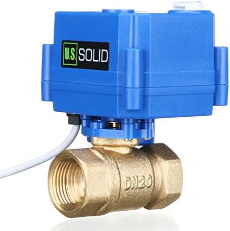 U.S. Solid Motorized Ball Valve- 3/4" Brass Ball Valve with Manual Function, Standard Port, 9-24V AC/DC and 2 Wire Auto Return Setup - Image 2