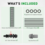 Yesker Collapsible Rain Barrel, 53 Gallon Portable Rainwater Collection System, 550D PVC Water Storage Tank, Rain Catcher with Spigots Filter Overflow Kit, Green - Image 7