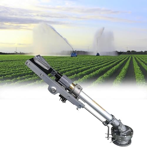 Impact Sprinkler, Metal Farm Lawn Sprinkler Spray Gun, 360 Rotation Large Area Watering Spray, Vertical Swing arm Ground Irrigation Spray Gun for Large Area - Image 2