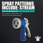 Teal Turtle Metal 5-Pattern Nozzle With Rubber Comfort Grip, 2-Pack - Image 6